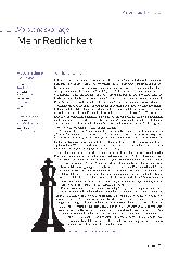 Vorschauseite 1: Mehr Redlichkeit.