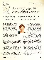 Vorschauseite 1: "Desinteresse ist Vernachlässigung."