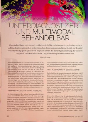 Vorschauseite 1: Bronchiektasen unterdiagnostiziert und -Multimodal Behandelbar-