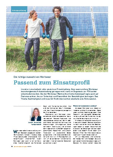 Vorschauseite 1: Die richtige Auswahl von Workwear Passend zum Einsatzprofil