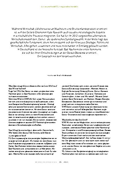 Vorschauseite 2: Die Wirtschaft im Donut denken
