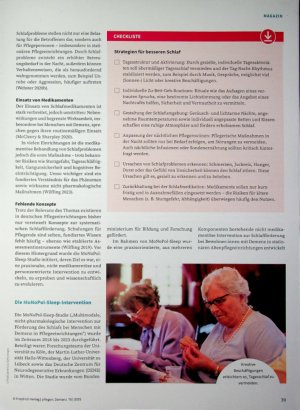 Vorschauseite 2: Schlaf von Menschen mit Demenz lässt sich verbessern