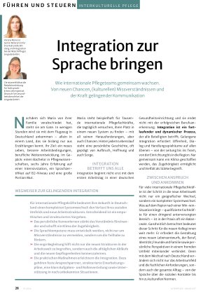 Vorschauseite 1: Integration zur Sprache bringen