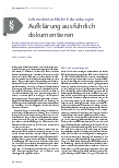 Vorschauseite 1: Lebensbedrohliche Erkrankungen: Aufklärung ausführlich dokumentieren.