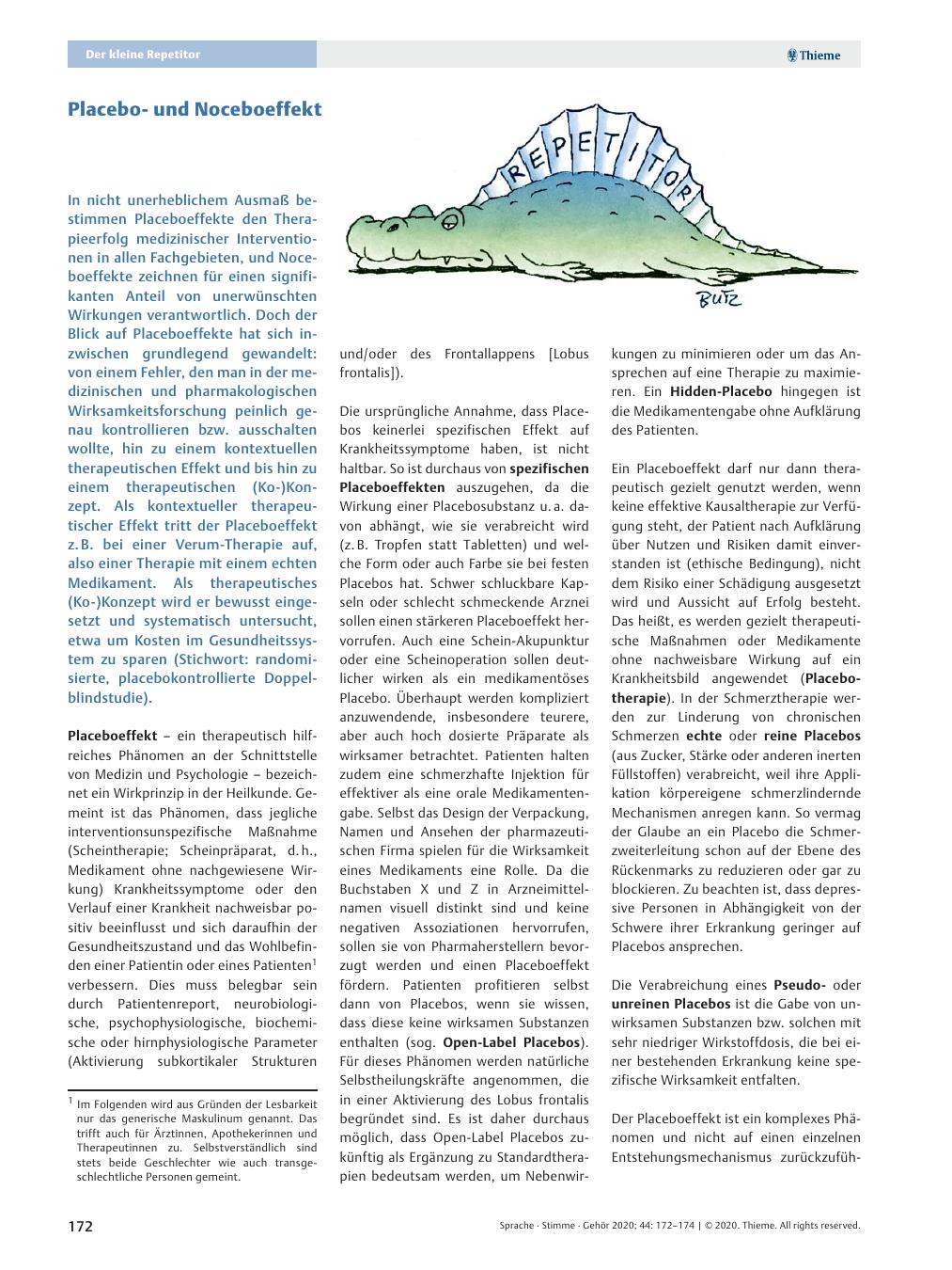 Vorschauseite 1: Placebound Noceboeffekt