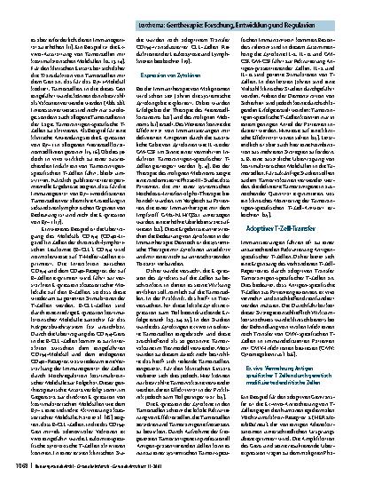 Vorschauseite 4: Gen-Immuntherapie zur Gen-Immuntherapie zur Behandlung von Malignomen Behandlung von Malignomen