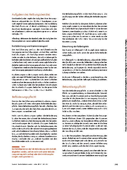 Vorschauseite 2: Dreiste Patienten, dreiste Einweiser – wann darf ich den Transport verweigern?
