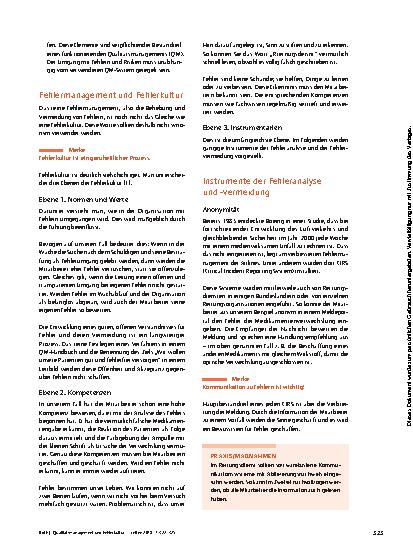 Vorschauseite 2: Qualitätsmanagement und Fehlerkultur: Wie geht man mit Fehlern um?