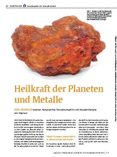 Vorschauseite 1: Heilkraft der Planeten und Metalle