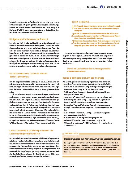 Vorschauseite 2: Dysbiose: Von der Therapie zur Abrechnung