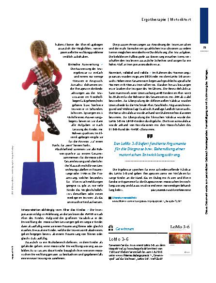 Vorschauseite 3: Assessment: LoMo 3-6 – Motorische Leistungsfähigkeit im Vorschulalter messen