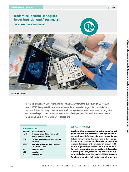 Vorschauseite 1: Abdominelle Notfallsonografie in der Intensiv- und Akutmedizin