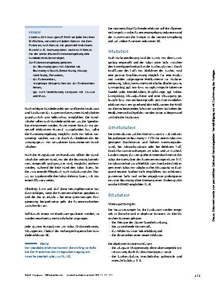 Vorschauseite 3: SOP Extubation und Intubation aus Sicht der Hygiene