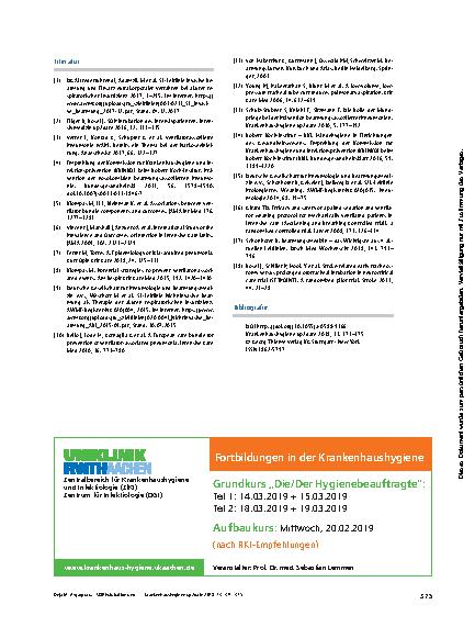 Vorschauseite 5: SOP Extubation und Intubation aus Sicht der Hygiene