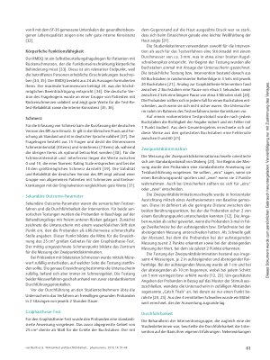Vorschauseite 5: Wirksamkeit und Durchführbarkeit von Graphästhesie-Training bei Patienten mit chronisch unspezifischen Rückenschmerzen