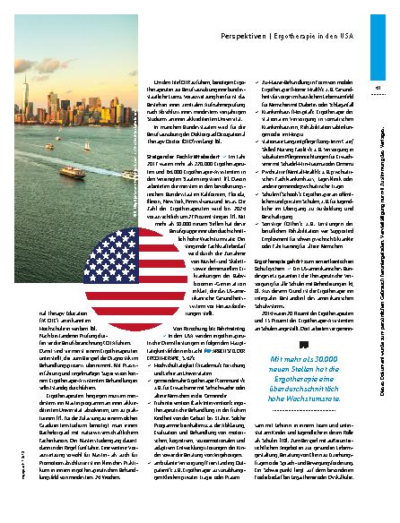 Vorschauseite 2: Ergotherapie in den USA – Ein Trendberuf in Übersee