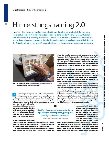 Vorschauseite 1: HeadApp – Hirnleistungstraining 2.0