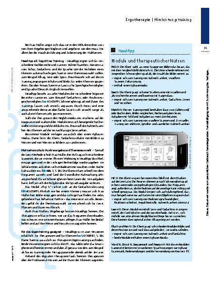 Vorschauseite 2: HeadApp – Hirnleistungstraining 2.0