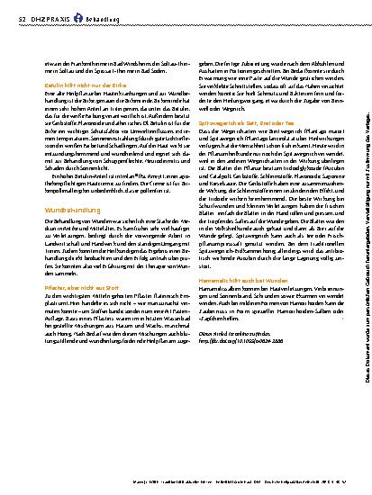 Vorschauseite 5: Tradition trifft aktuelles Wissen – Heilmittel für die Haut