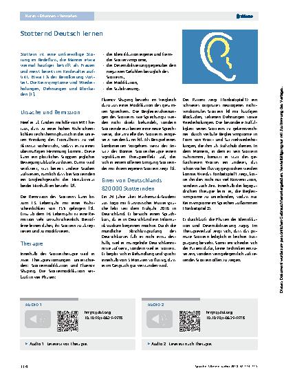 Vorschauseite 1: Stotternd Deutsch lernen
