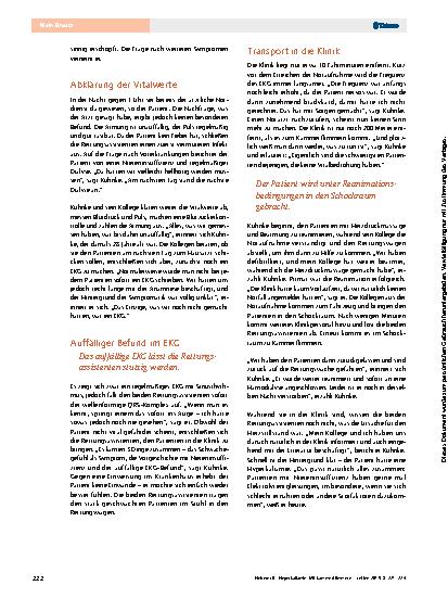 Vorschauseite 2: Hyperkaliämie: Mit Kammerflimmern in die Notaufnahme