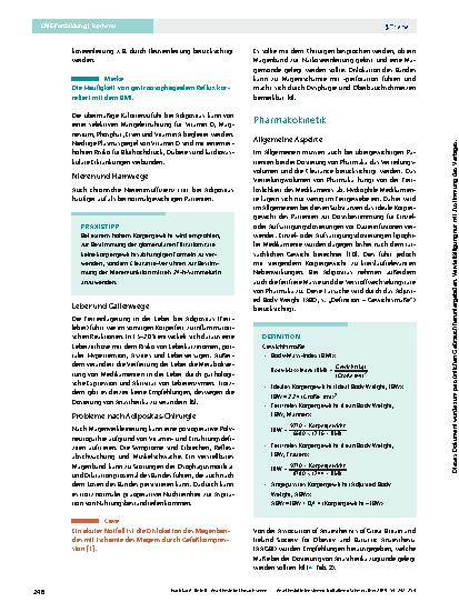 Vorschauseite 5: Anästhesie bei Erwachsenen mit Adipositas
