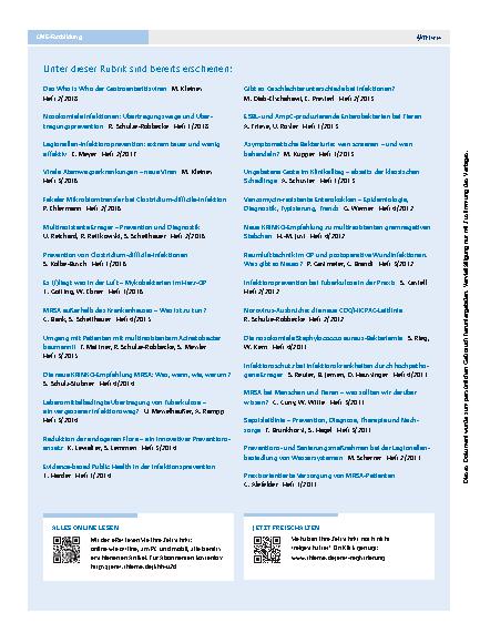 Vorschauseite 2: Infektiöse Gastroenteritis – Diagnostik, Therapie, Prävention