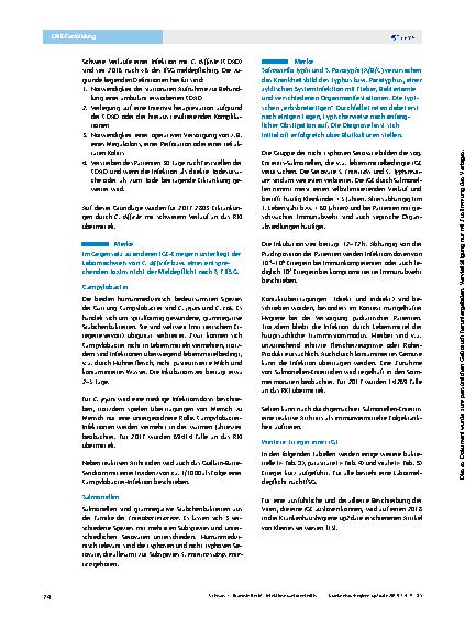 Vorschauseite 6: Infektiöse Gastroenteritis – Diagnostik, Therapie, Prävention