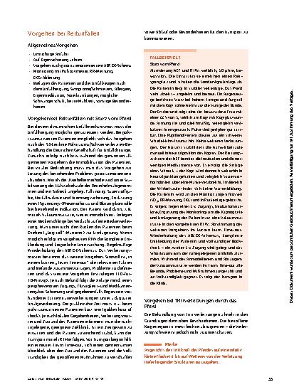 Vorschauseite 4: Reitunfälle – Fakten und Abläufe bei der Rettung