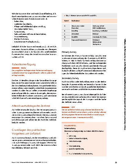Vorschauseite 4: Besonderheiten bei der Notfallversorgung von geriatrischen Traumapatienten