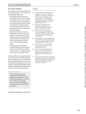 Vorschauseite 3: Konsens der länderoffenen Arbeitsgruppe zu einem Leitbild für einen modernen Öffentlichen Gesundheitsdienst – Leitbild für einen modernen Öffentlichen Gesundheitsdienst: Zuständig…