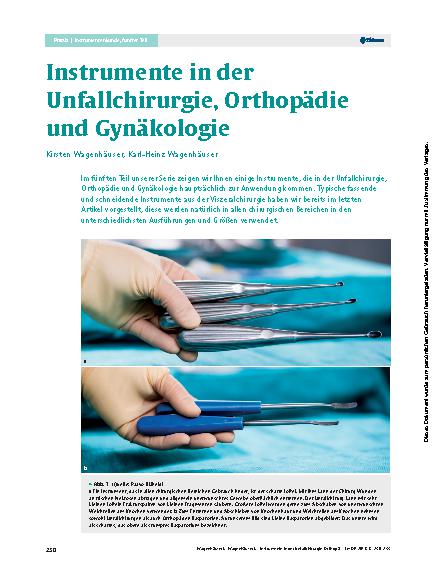 Vorschauseite 1: Instrumente in der Unfallchirurgie, Orthopädie und Gynäkologie