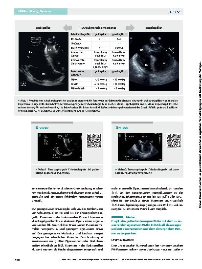 Vorschauseite 3: Pulmonale Hypertonie: anästhesiologisches Management