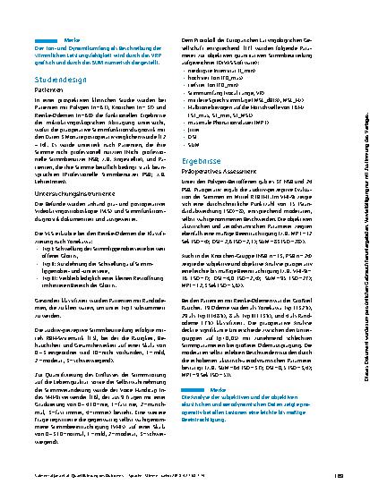 Vorschauseite 2: Quantifizierung des Outcomes phonochirurgischer Interventionen bei benignen Stimmlippenläsionen