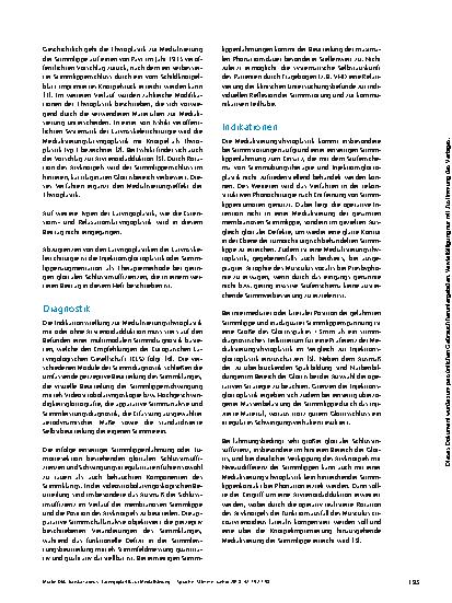 Vorschauseite 2: Laryngoplastik zur Medialisierung bei Lähmungen und Defekten der Glottis