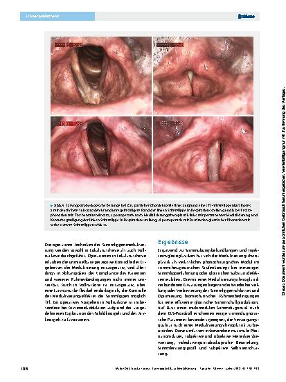 Vorschauseite 5: Laryngoplastik zur Medialisierung bei Lähmungen und Defekten der Glottis
