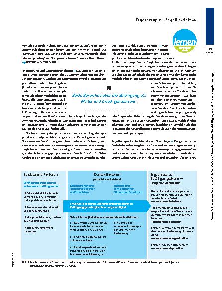 Vorschauseite 4: Gesundheit stärken und Teilhabe ermöglichen – Ergotherapie in Gesundheitsförderung und Gemeinwesenorientierung