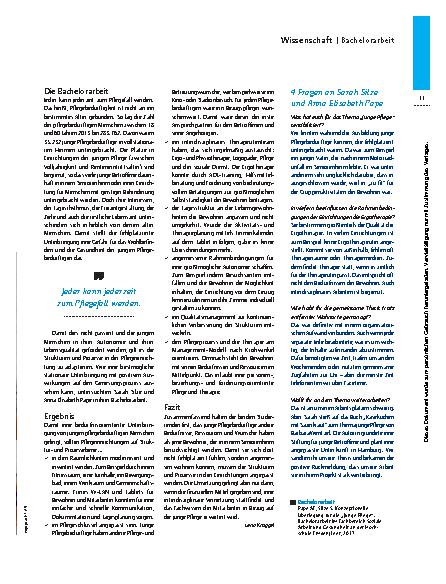 Vorschauseite 2: Junge Pflegebedürftige alters entsprechend betreuen – Pflege junger Menschen