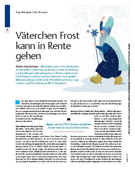 Vorschauseite 1: Väterchen Frost kann in Rente gehen – Mythos Kryotherapie