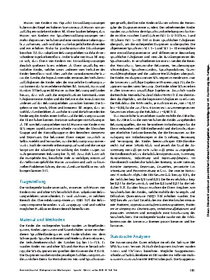 Vorschauseite 2: Wahrgenommene Belastung von Müttern sprachentwicklungsgestörter Kinder