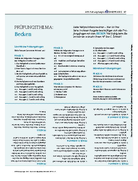 Vorschauseite 1: Prüfungsthema: Becken