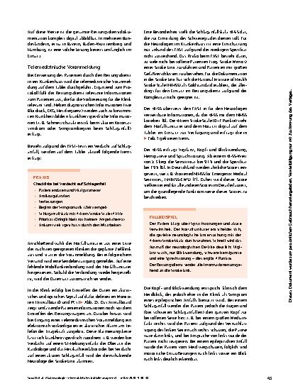 Vorschauseite 4: Akutneurologie: Telemedizinisches Notfallmanagement beim akuten Schlaganfall