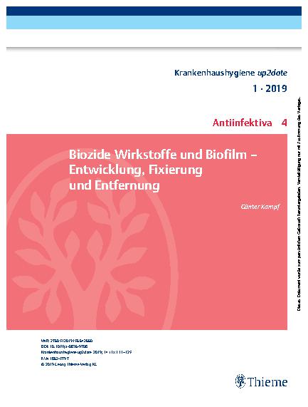 Vorschauseite 1: Biozide Wirkstoffe und Biofilm – Entwicklung, Fixierung und Entfernung