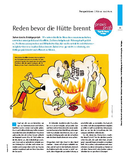 Vorschauseite 1: Reden bevor die Hütte brennt – Sicher durchs Kritikgespräch