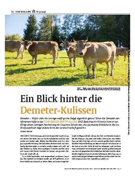 Vorschauseite 1: Ein Blick hinter die Demeter-Kulissen