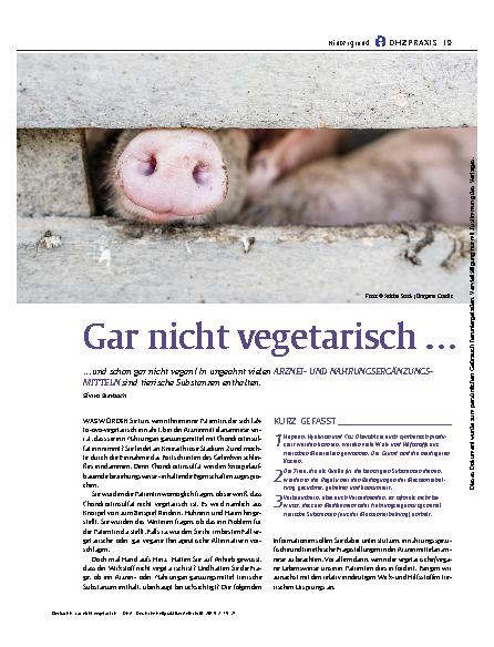 Vorschauseite 1: Gar nicht vegetarisch …