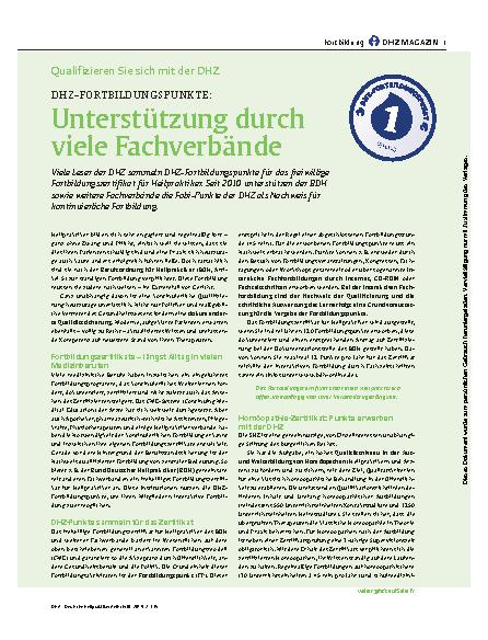 Vorschauseite 1: Zertifizierungsbeilage