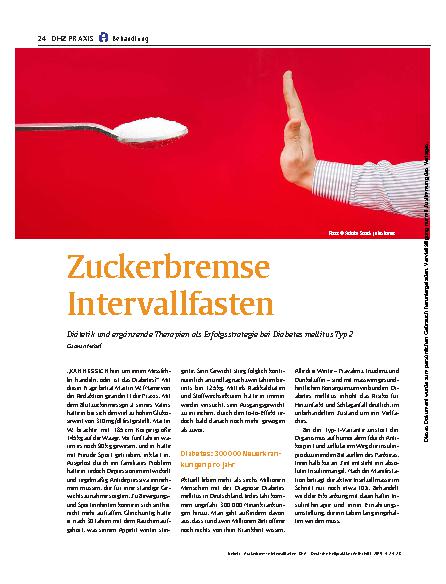 Vorschauseite 1: Zuckerbremse Intervallfasten