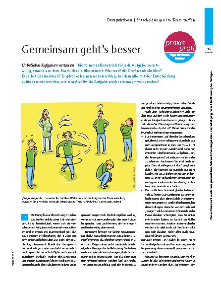 Vorschauseite 1: Gemeinsam geht’s besser – Unbeliebte Aufgaben verteilen