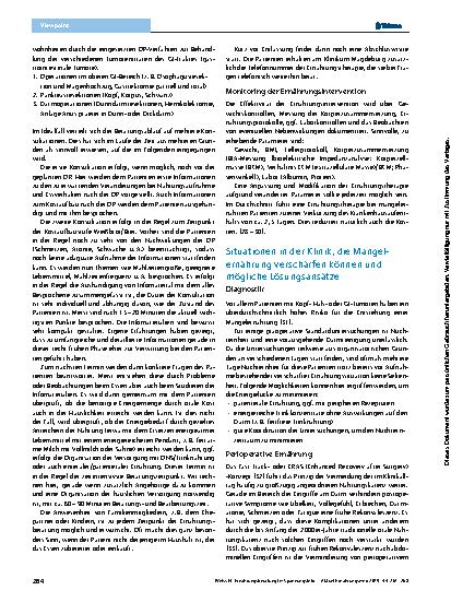 Vorschauseite 4: Ernährungsberatung im Spannungsfeld zwischen Klinik und ambulanter Versorgung